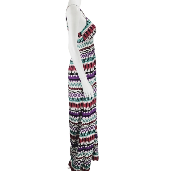 New Look Multicolour Pattern Sleeveless Strappy Maxi Long Summer Dress UK 12 - Picture 2 of 5